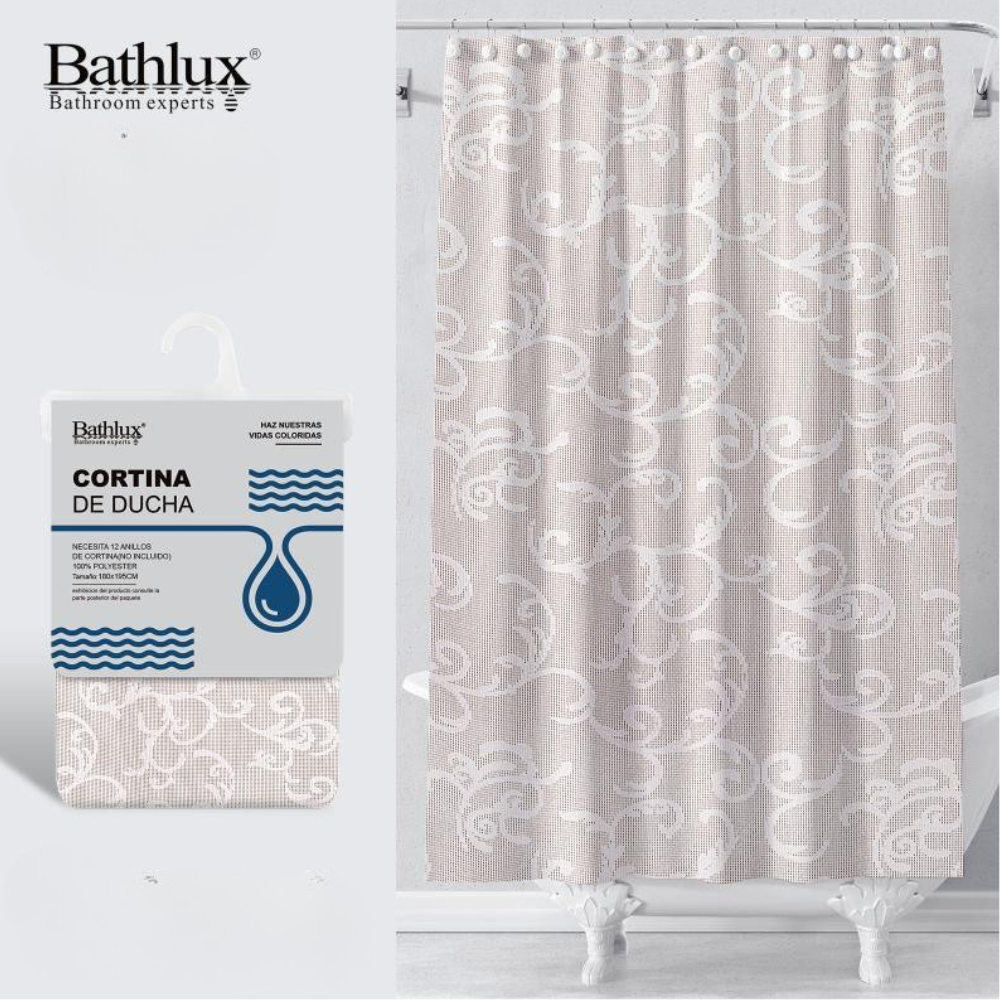 Шторка для душа и ванной водонепроницаемая Bathlux 180 x 195 см люкс качество, 61085 Каменец-Подольский - изображение 2