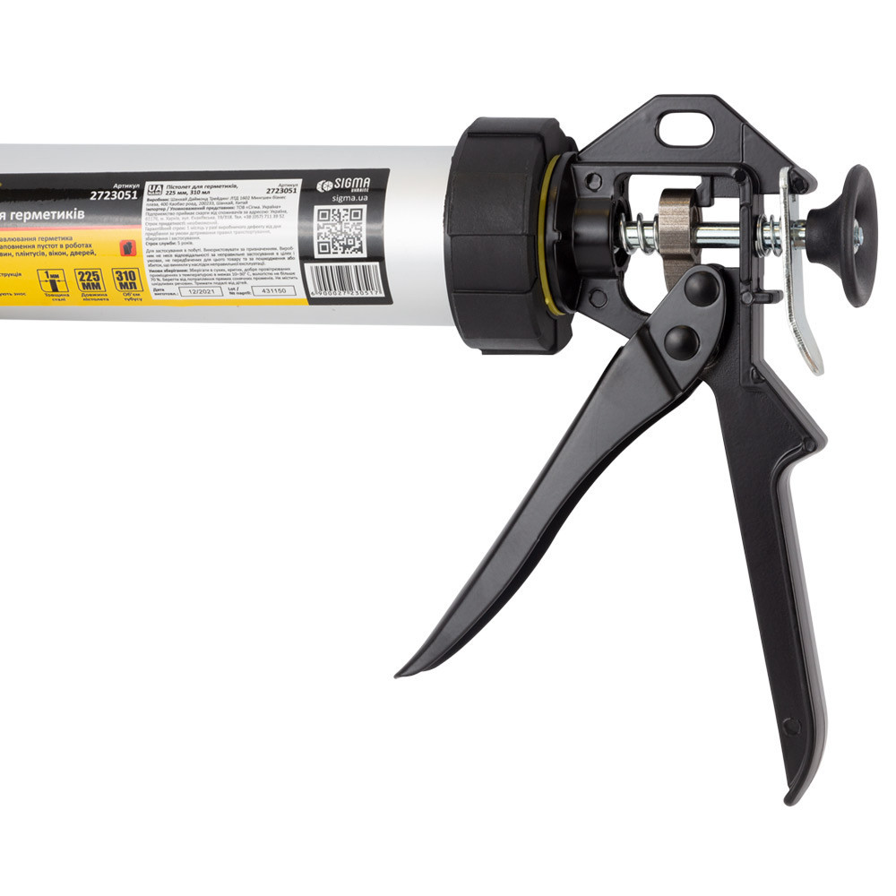 Пістолет для герметиків 225 мм 310 мл (алюмінієва туба) SIGMA (2723051) Київ - фото 5