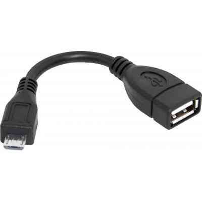 Дата кабель OTG USB 2.0 AF to Micro 5P 0.08m Defender (87300) Вінниця