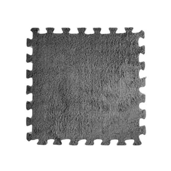 Килимок-пазл плюшевий, термокилимок, мат дитячий теплий 90*120см, 12 пазлів, 2 кольори рожевий/сірий Кам'янець-Подільський