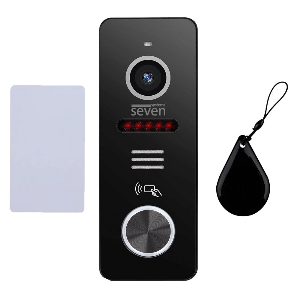IP-виклична панель із вбудованим зчитувачем карт MIFARE SEVEN CP-7500FHD-Wi-Fi black Київ - фото 12