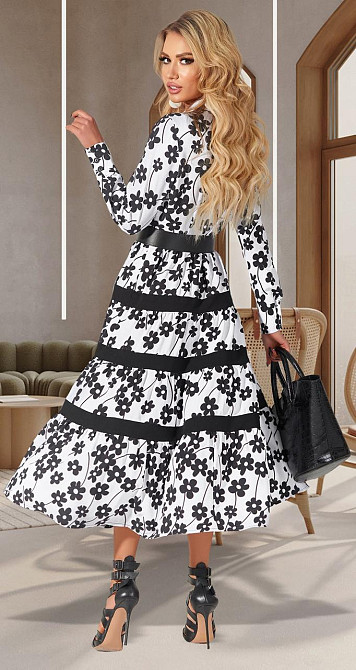 Стильне чорно-біле плаття (42) Київ - фото 4