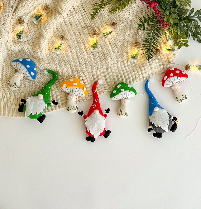 Новорічна гірлянда з фетру ручної роботи - Чари лісу Київ - фото 5