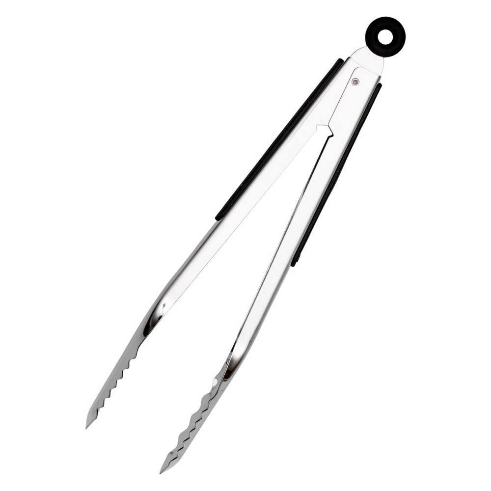 Кухонні металеві щипці для м'яса та риби 34×4.5 см Київ - фото 2