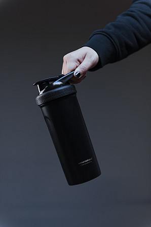 Шейкер спортивний SmartShake металевий Insulated Steel 750ml Black Каменское - изображение 9