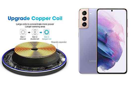 Беспроводное зарядное устройство Copper до 30W для Nothing Phone (4a) Pro, USB-C, LED Киев