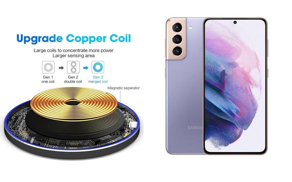 Беспроводное зарядное устройство Copper до 30W для Nothing Phone (4a) Pro, USB-C, LED Киев - изображение 2