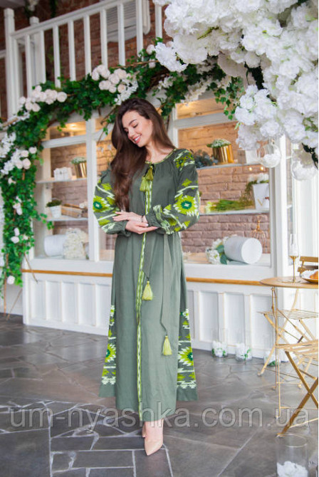 Жіноча вишита сукня на льоні Калейдоскоп Кривий Ріг - фото 2