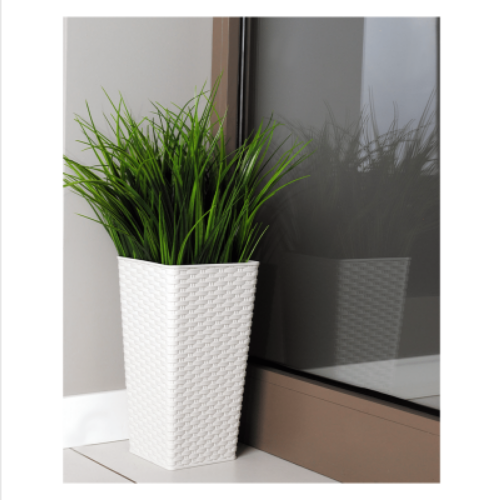 Вазон Ротанг 22*22*41,5см квадратний біла троянда Алеана Житомир - изображение 9