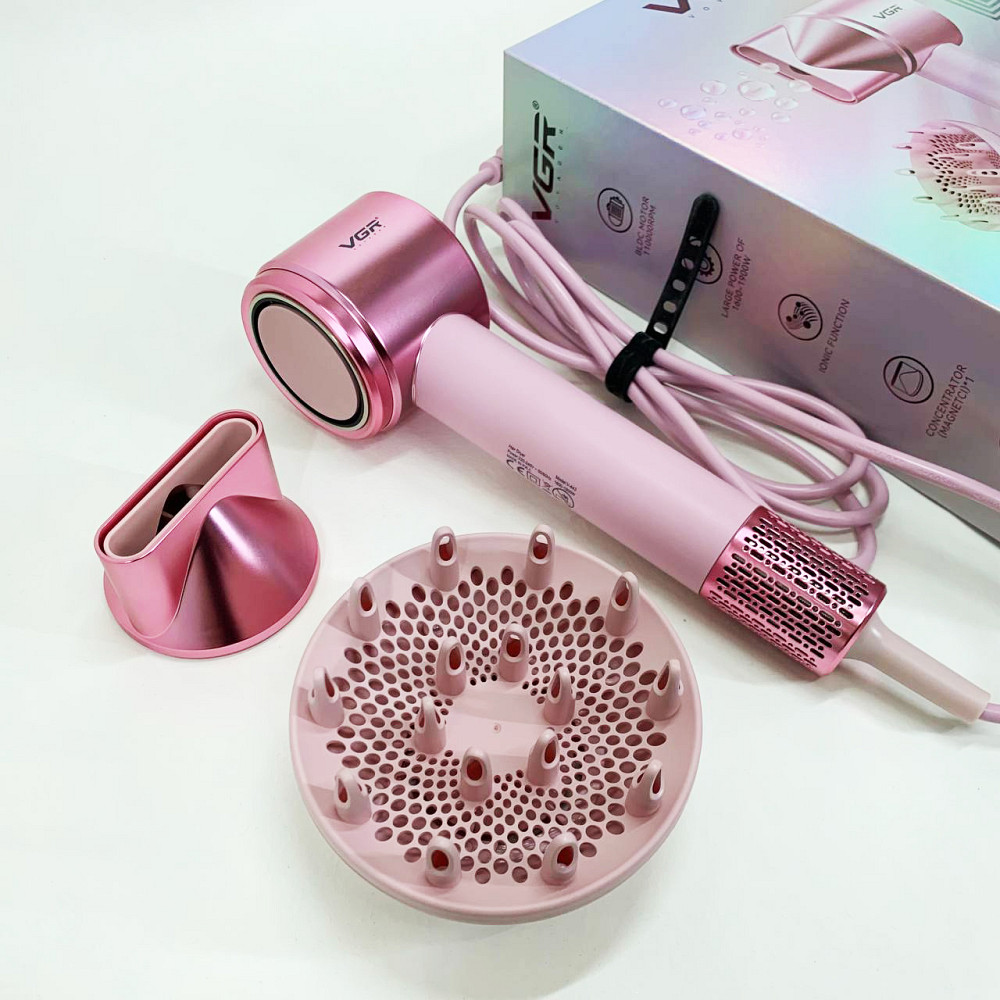 Фен для ефективного укладання волосся VGR, Портативний фен для сушіння легкої укладки волосся DQ-73 Львів - фото 4