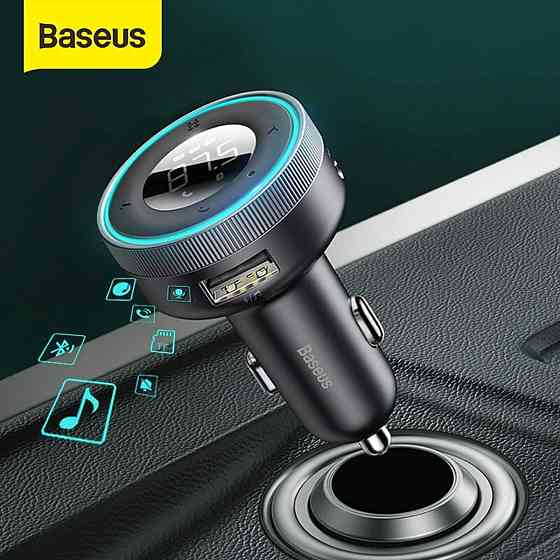 АЗП з FM-модулятор Baseus Enjoy Car Wireless MP3 Charger (Wireless 5.0+5V/3.4A) Black Киев