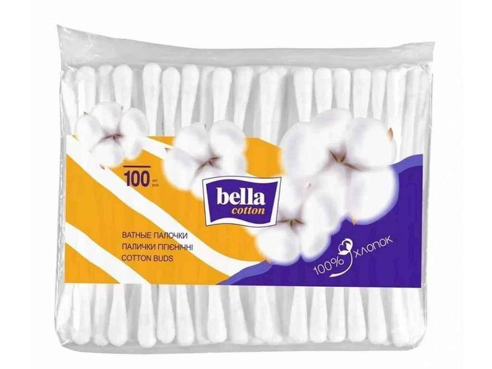 Ватні палички 100шт гiгiєнiчні сoton ТМ BELLA Київ - фото 1