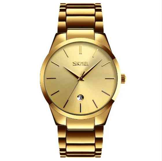 Мужские наручные часы Skmei 9140 Золотистые Киев