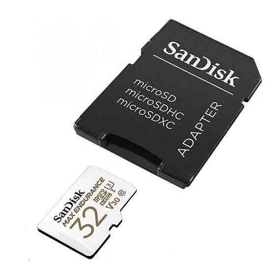microSDHC (UHS-1 U3) SanDisk Max Endurance 32Gb class 10 V30 (100Mb/s) (adapterSD) Київ