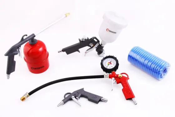 Набір почервоних пневмат. Intertool шланг поліуретан (5 ед.) Вінниця