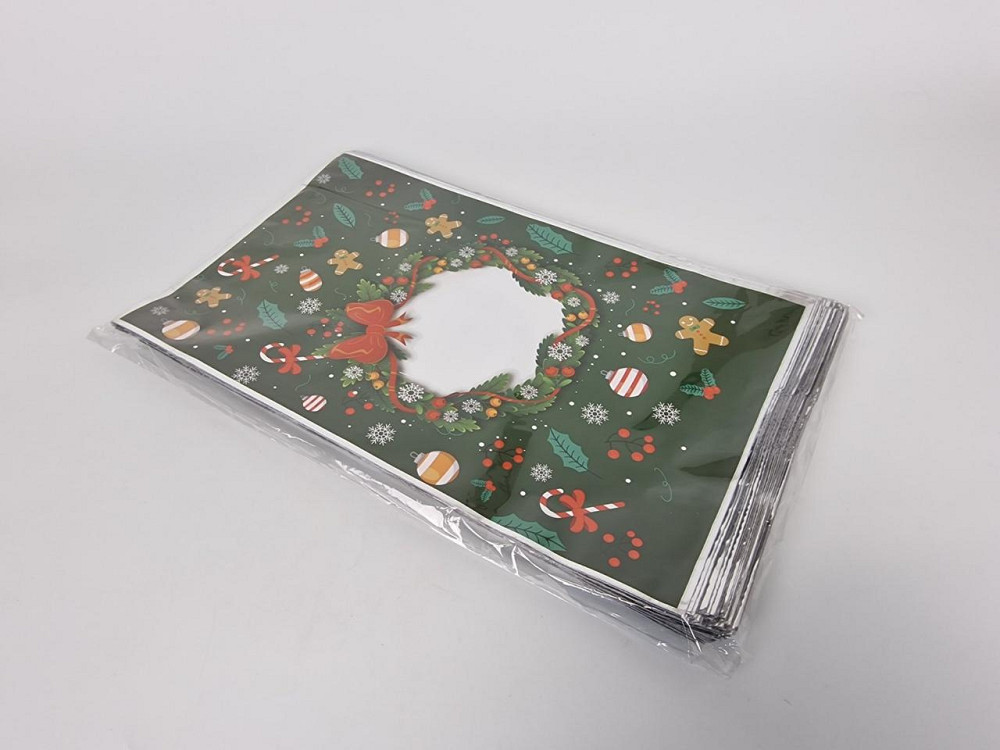 Упаковка новорічна для цукерок і подарунків (25*40) No25 Різдвяний вінок (100 шт.) Харків - фото 2
