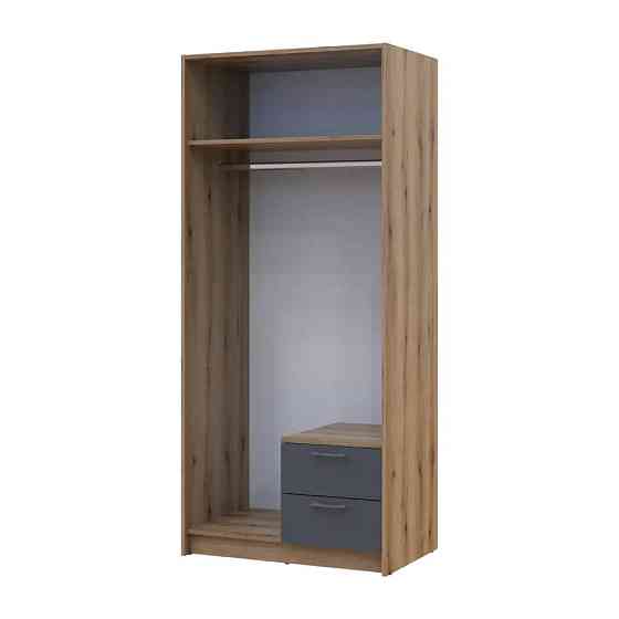Шафа для одягу Doros Ронді з дзеркалом Дуб Артизан/Графіт 2ДСП 82х52х195 DRS-011669 (80737806) Львів