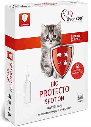 Протипаразитарні краплі Over Zoo Bio Protecto Spot On для кошенят - 4x1 мл Вінниця