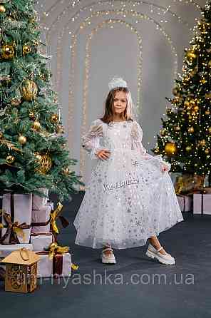 Платье Снежинка нарядное белое платье со снежинками Кривой Рог