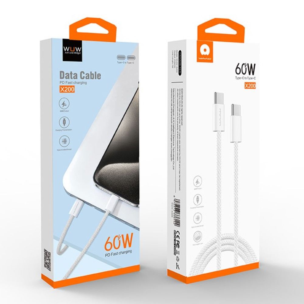 Кабель Type-C PD 60W білий Київ - фото 5