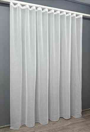 Тюль VR-Textil 1276т Мікро-льон однотонний Білий 500х230 см (42-0101) Київ