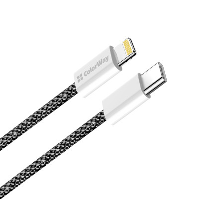Дата кабель USB-C to Lightning 2.0m (PDF Fast Charging 27W) black ColorWay (CW-CBPDCL068-BK) Вінниця - фото 9