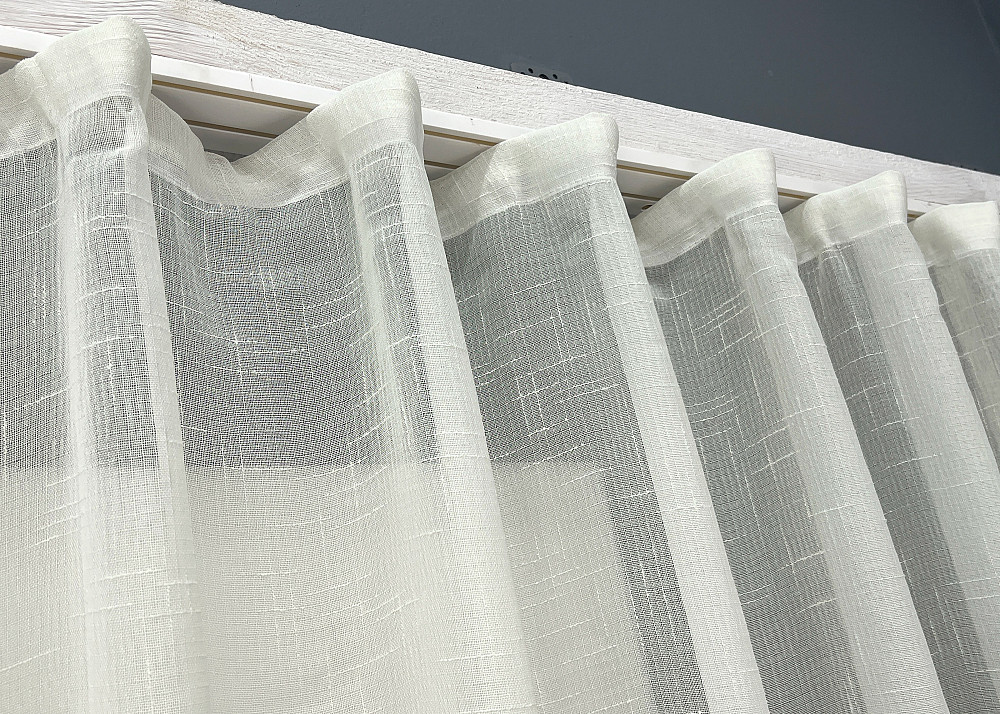 Кухонная арка VR-Textil № 000к лен с бахромой бежевый с золотистым 270х120 см (51-264) Киев - изображение 8