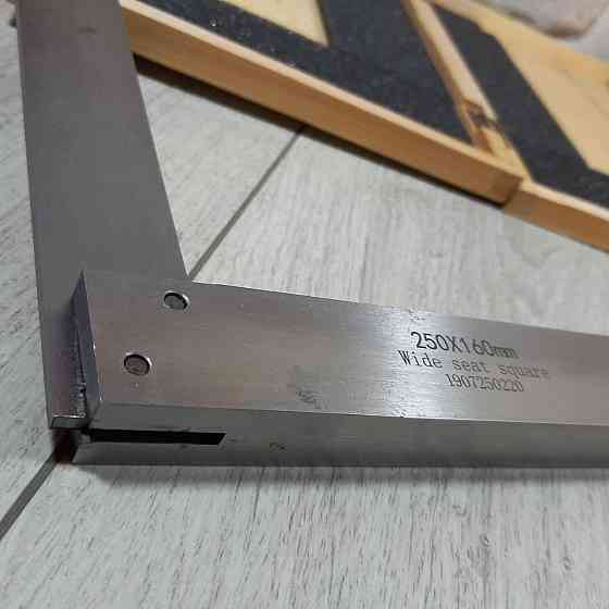 Угольник слесарный УШ 250×160 мм стальной усиленный с широкой подошвой для точной разметки Харьков