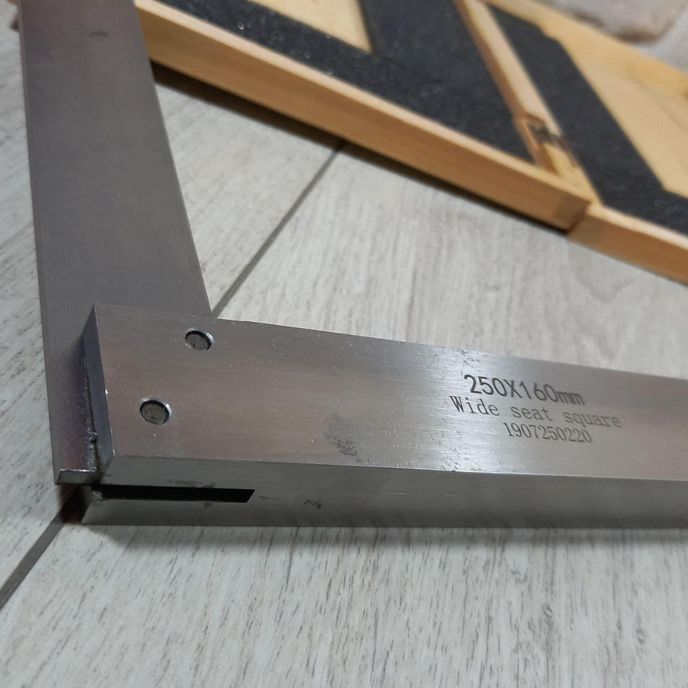 Угольник слесарный УШ 250×160 мм стальной усиленный с широкой подошвой для точной разметки Харьков - изображение 5