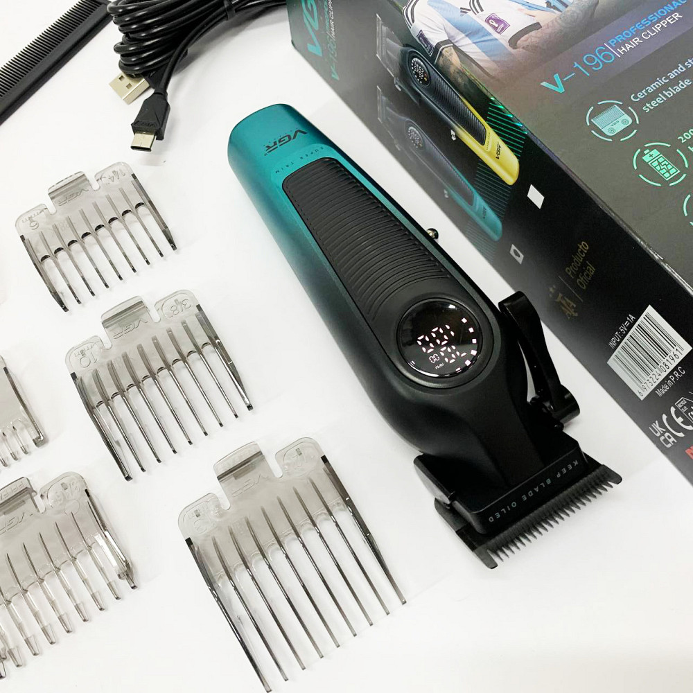 Гострі професійні машинки для стрижки волосся VGR, Чоловічий набір для стрижки волосся акумуляторний XD-52 Львів - фото 8