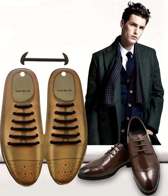 Шнурки силіконові на класичне взуття Сміла - фото 2