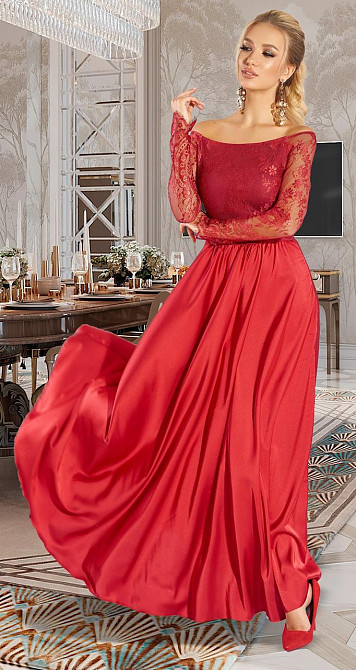 Вечернее шелковое платье (44) Киев - изображение 1