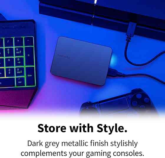 Зовнішній жорсткий диск 2.5" USB 2.0 TB Toshiba Canvio Gaming Dark Grey (HDTX220EK3AA) ( 12263 ) Харків