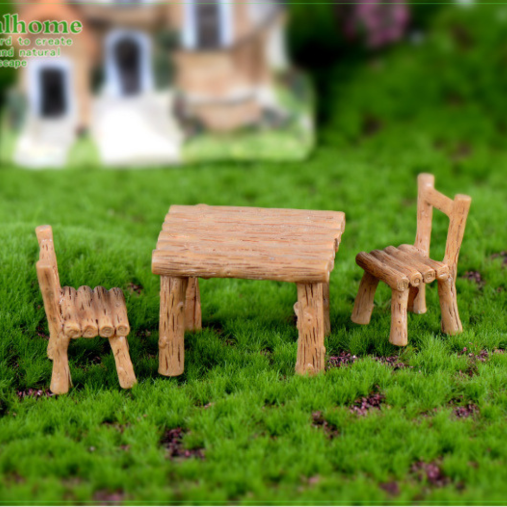 Миниатюрные фигурки Стол и стульчики для мини-сада, флорариума,  микроланшафта, моссариума, макета. Набор Одесса - изображение 4