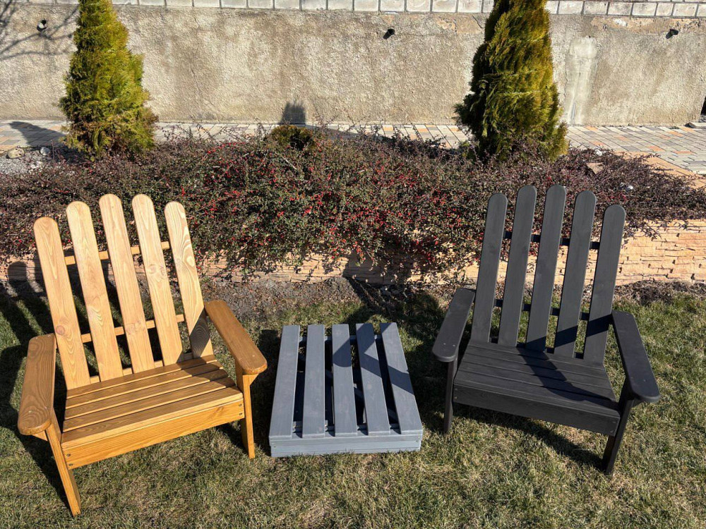 Кресло дачное деревянное складное шезлонг для зоны отдыха дома, дачи, сада, веранды из сосны, цвет дуб Каменец-Подольский - изображение 8