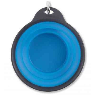 Посуд для собак Dexas Дорожня складна миска Тревел Кап з карабіном велика 480 мл (блакитна) (0084297309176) Вінниця