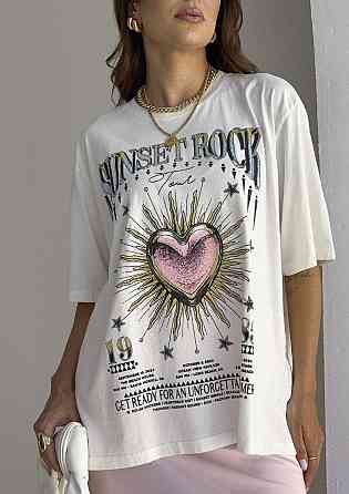 Футболка женская с принтом  44 Белая 2634325156 Днепр