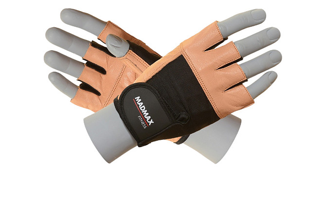 Перчатки для фітнесу MadMax MFG-444 Fitness Brown S Кам'янське - фото 1