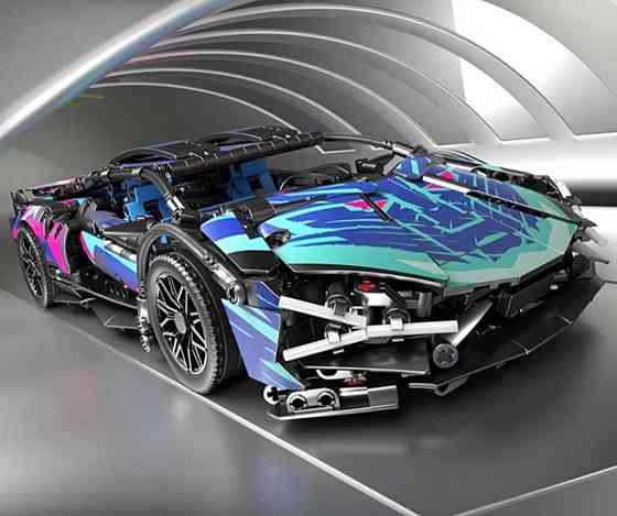 Конструктор машинки Lamborghini Cyberpunk, на радио управление, маштаб 1:14 ламба киберпанк Киев