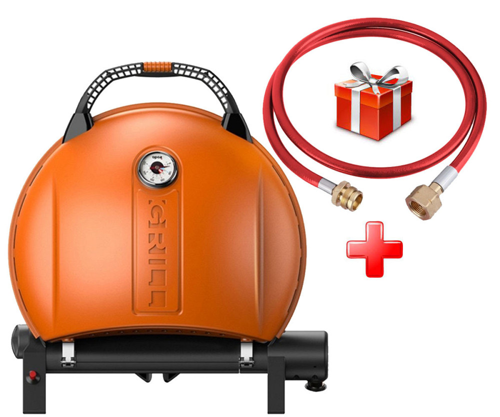 КОМПЛЕКТ Портативный переносной газовый гриль O-GRILL 900, оранжевый + шланг в подарок! Код: 011684 Ровно - изображение 11