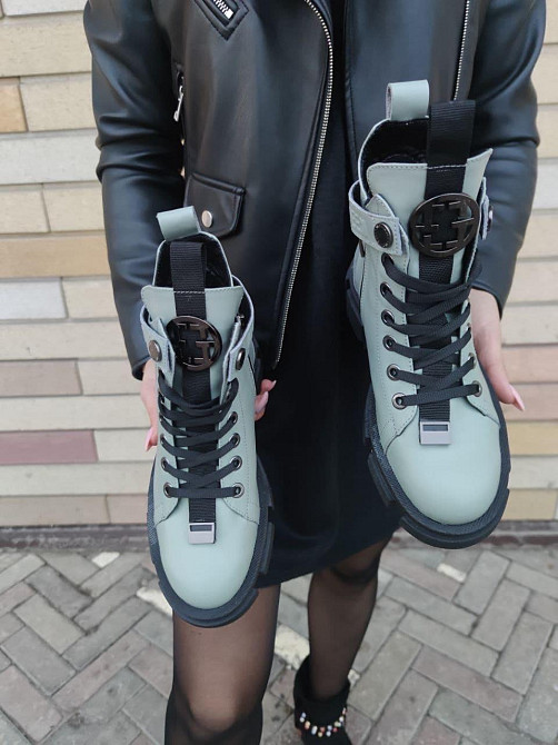 AVALON Черевики жіночі AVALON мятные натуральная кожа зима высота 16 см размер 38-40 (4910) Коломия - фото 6