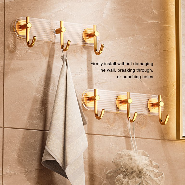 Настенная вешалка на 3 крючка для кухни, ванной комнаты, самоклеящаяся вешалка с алюминиевыми крючками Каменец-Подольский - изображение 3