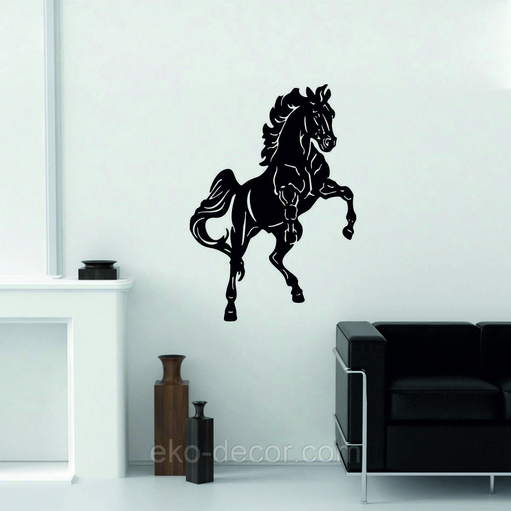 Декоративне настінне Панно «Лошадь», Декор на стіну 90*63 см, Чорний Київ - фото 1