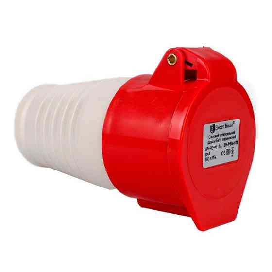 Разъем силовой штепсельный переносной 5x16 3P+PE+N, 16А, 380-415 В, IP44 Днепр