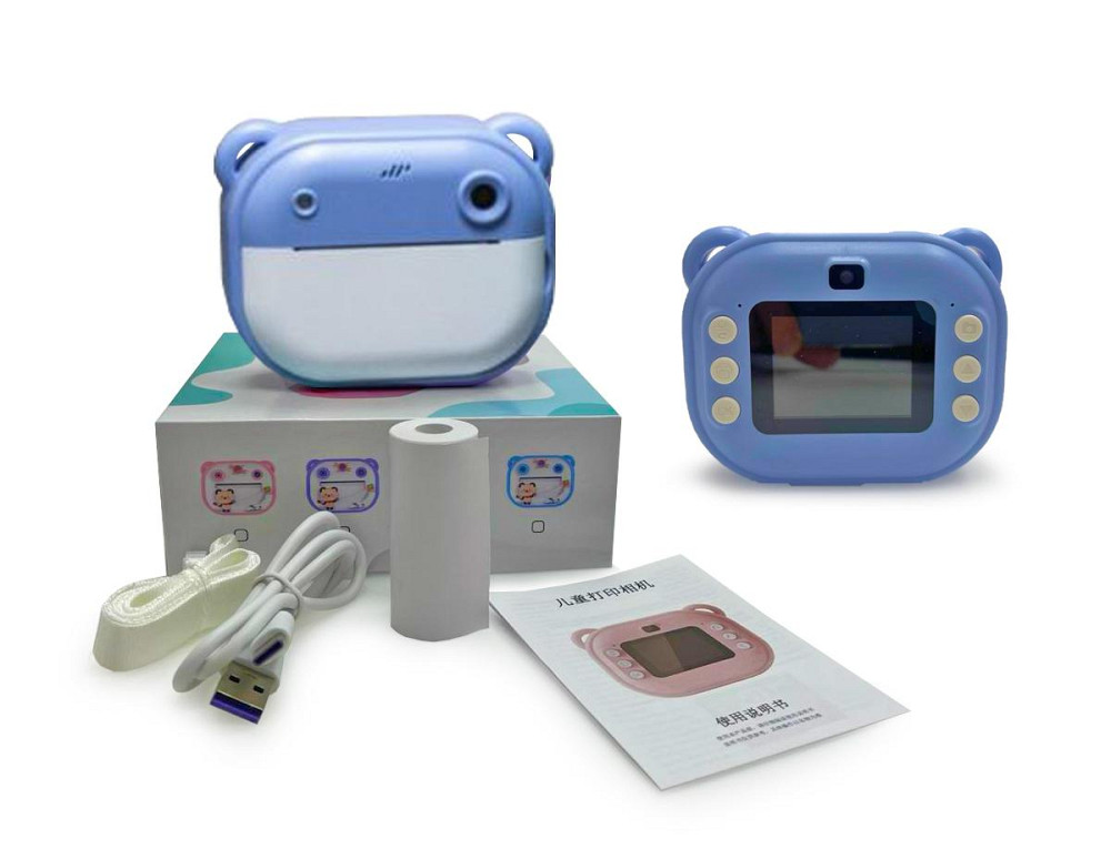 Дитячий блакитний фотоапарат з моментальною печаткою — Знімай, друкуй та радуйся! Одеса - фото 1