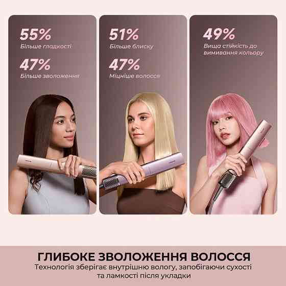 Праска (випрямляч) для волосся Dreame Aero Straight Pro Rosy Purple (AMS02A-RP) ( 10631 ) Харків