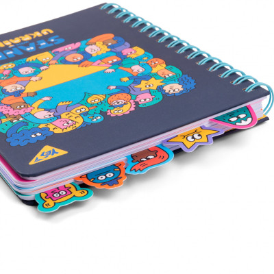 Блокнот Yes А5 96 листов на спирали с разделителями Stand with Ukraine клетка (151838) Винница - изображение 4