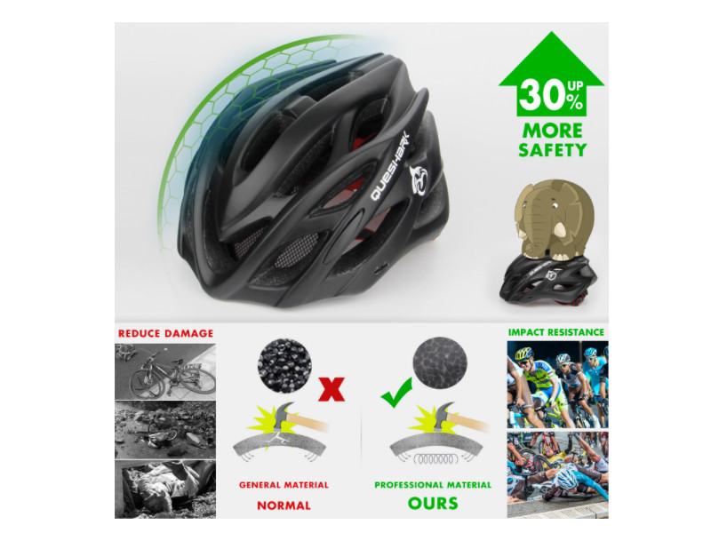 Шолом-захист для велосипедистів із стопом Feel Fit чорний Бровари - фото 3