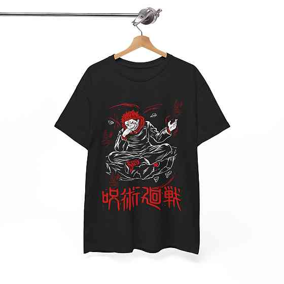 Футболка для мальчика аниме Магическая битва оверсайз (рост от 165 до 180 ) Черний AnimeJ0324m Днепр