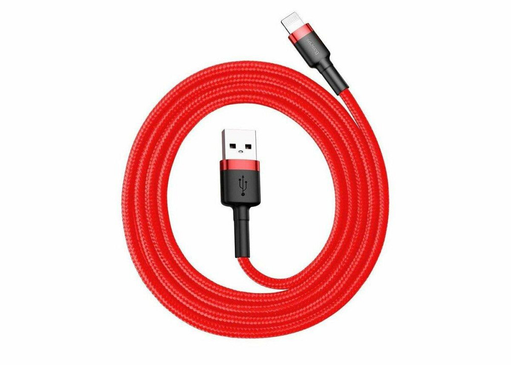 Кабель Baseus Cafule Cable USB - Lightning 1.5A 2m, цвет красный+Red CALKLF-C09 Одесса - изображение 4